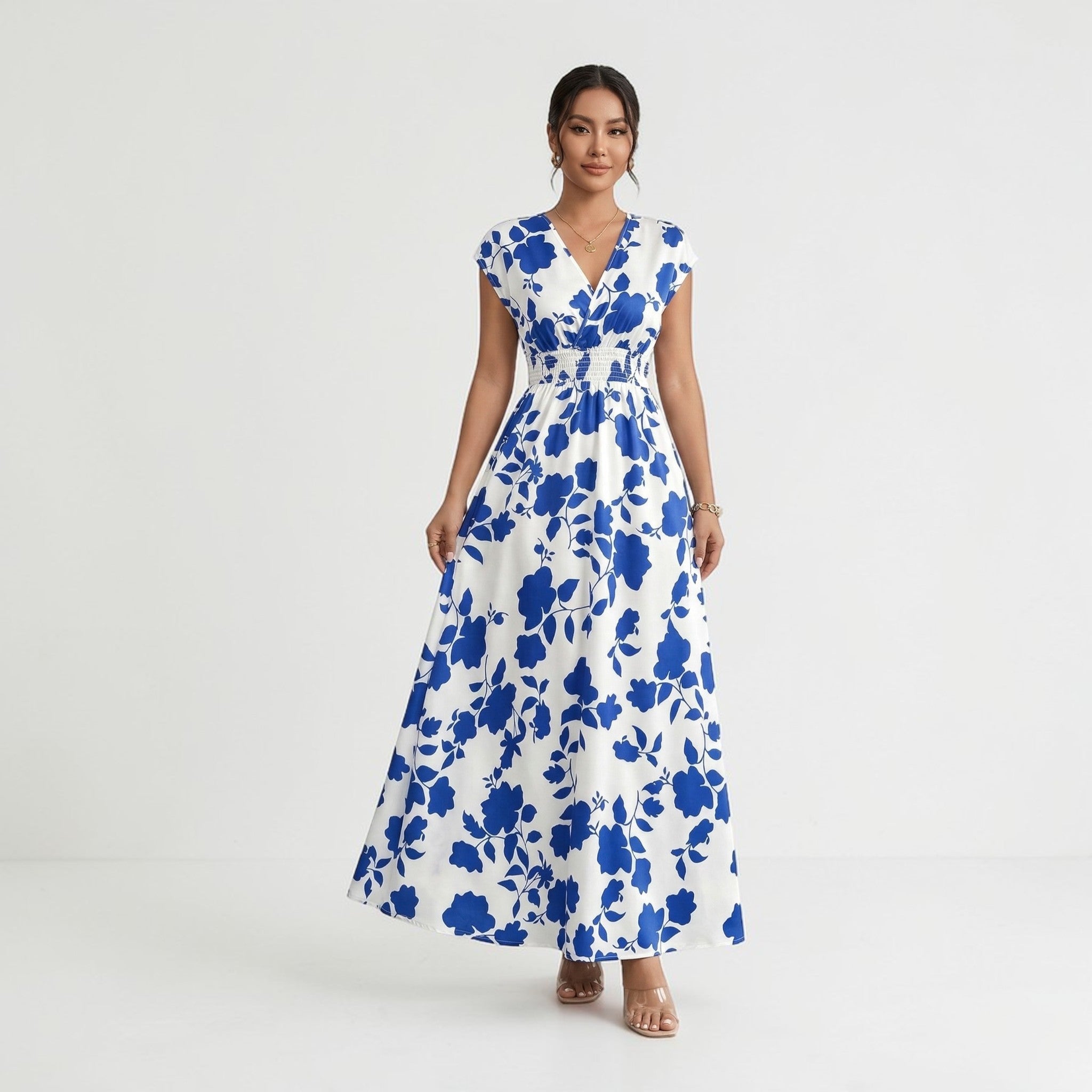 Montarello Maxi Abito Lungo Floreale da Donna