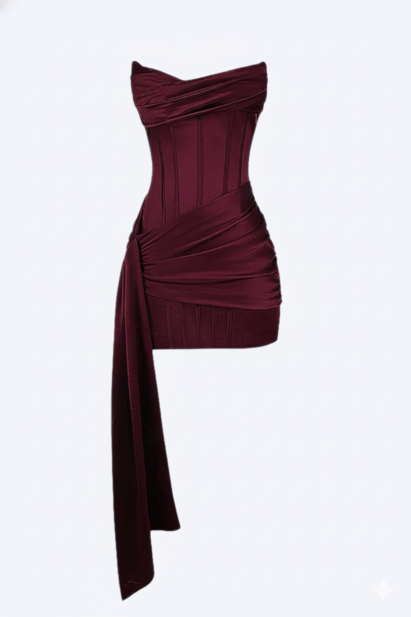 women's black elegant dress Elegant Mermaid Short Sleeves V-Neck Wedding Party Dresses