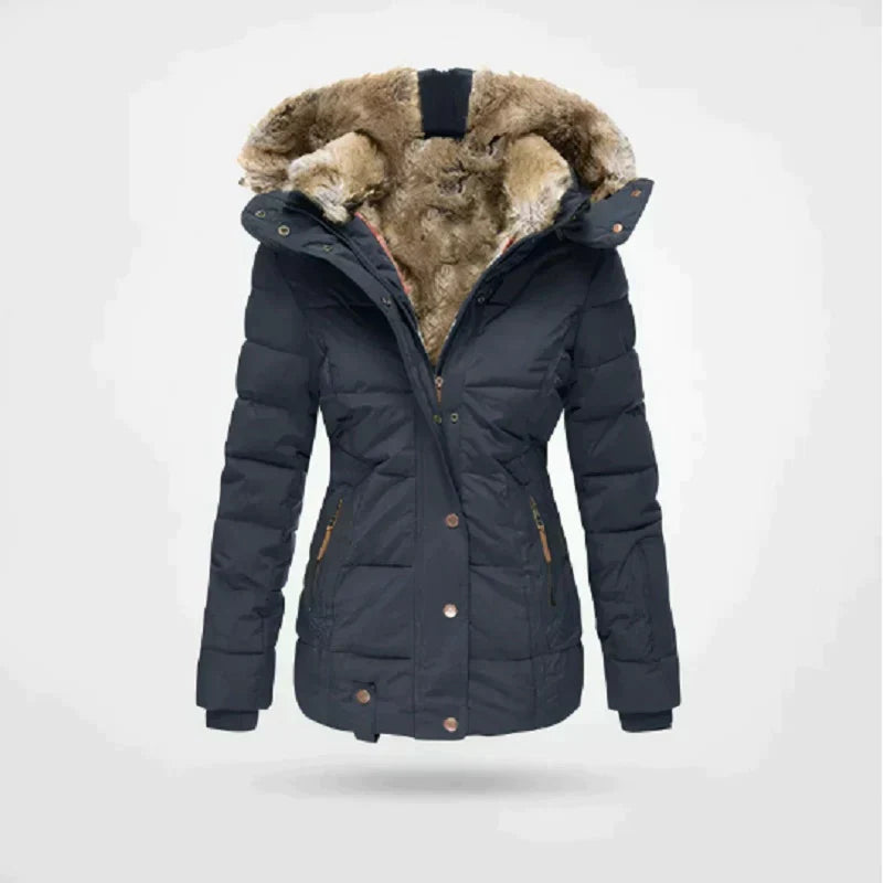 Giacca Imbottita da Donna Calda e Confortevole | Giacca Invernale Spessa con Fodera in Pelliccia