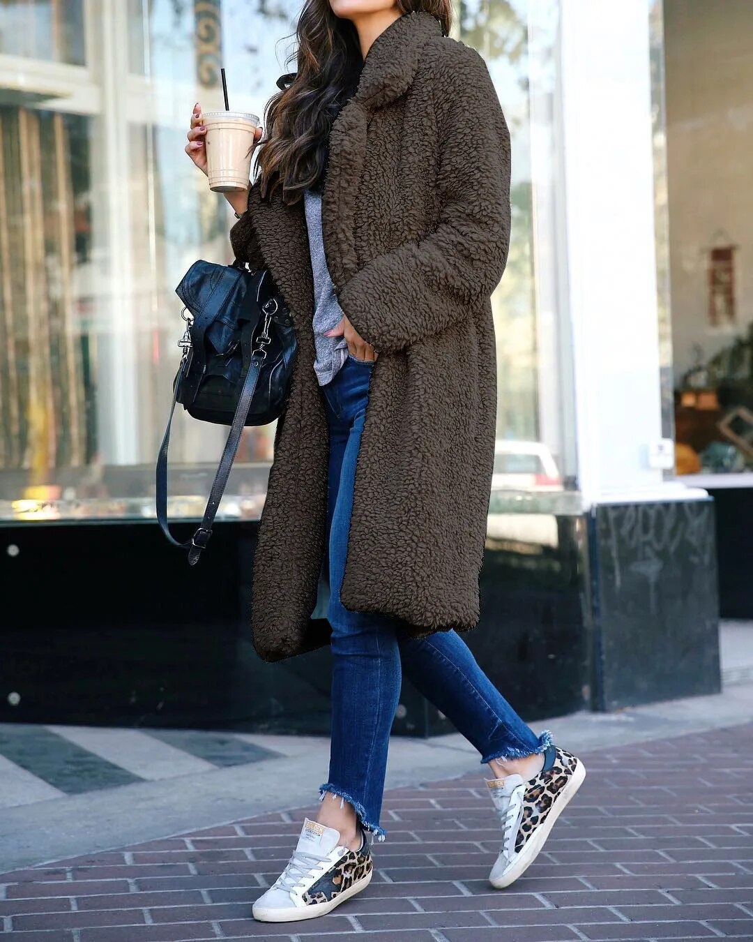 Cappotto Teddy Lungo da Donna Morbido e Caldo | Giacca Invernale Oversize in Peluche