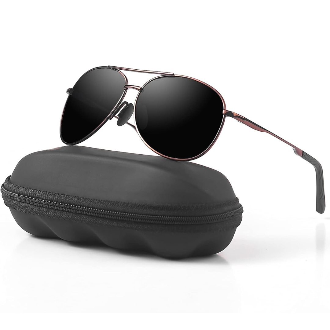 Joey | Polarized Aviator Sunglasses with UV400 Protection - Lightweight Metal Frame 4