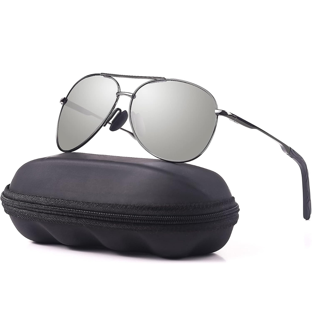 Joey | Polarized Aviator Sunglasses with UV400 Protection - Lightweight Metal Frame 7
