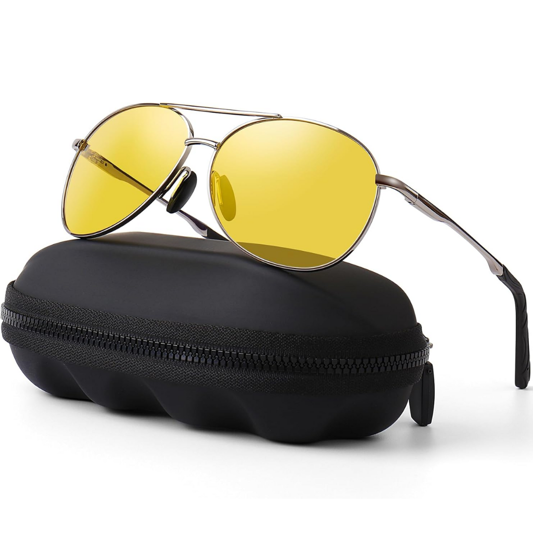 Joey | Polarized Aviator Sunglasses with UV400 Protection - Lightweight Metal Frame 8