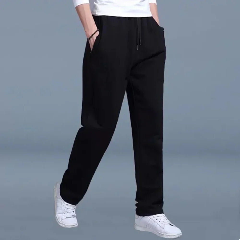 Men's Jogging Pants for All Seasons with Drawstring and Pockets
