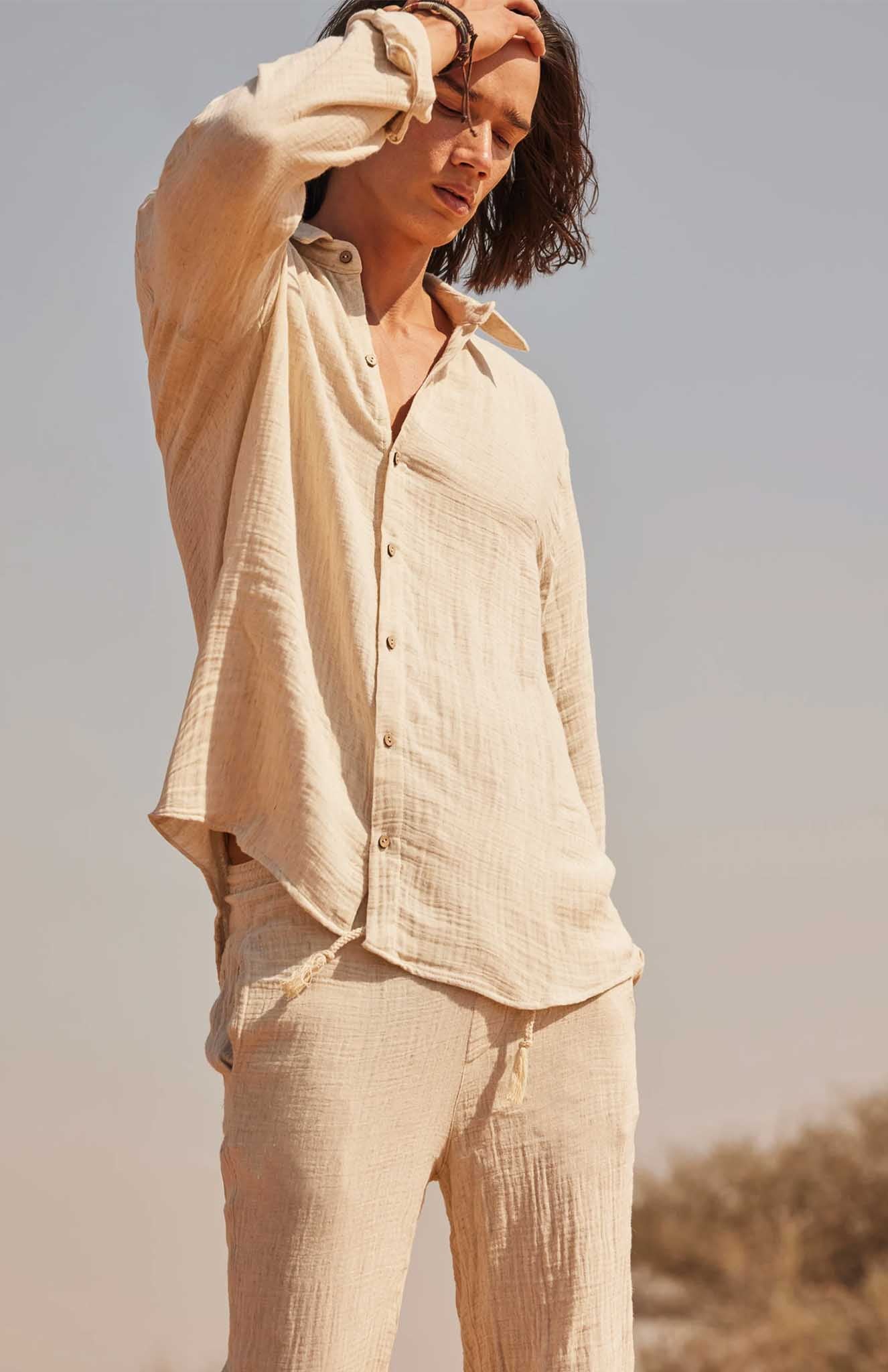 Ensemble Co-ord Beige | Mélange Coton et Lin