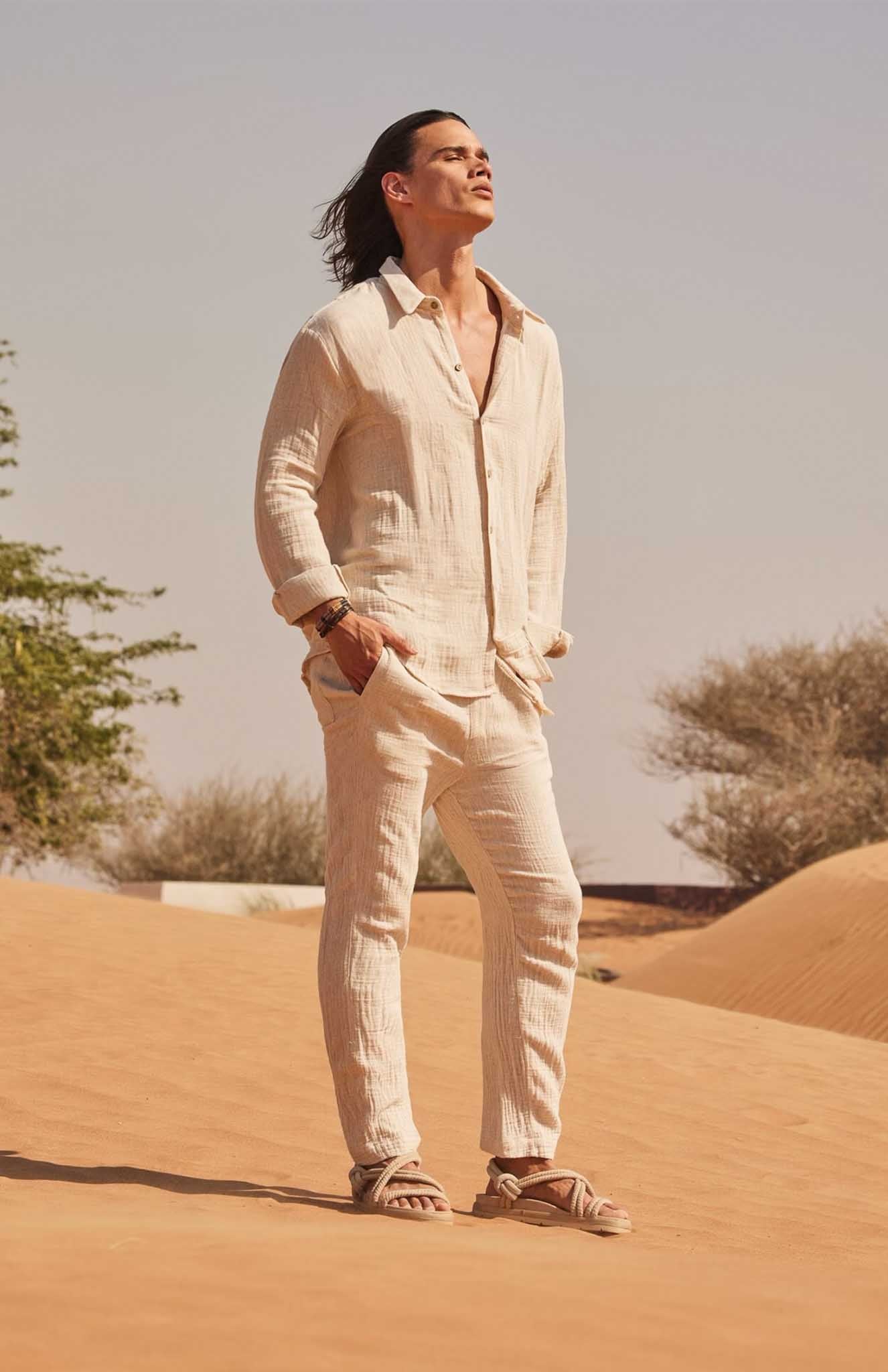 Ensemble Co-ord Beige | Mélange Coton et Lin