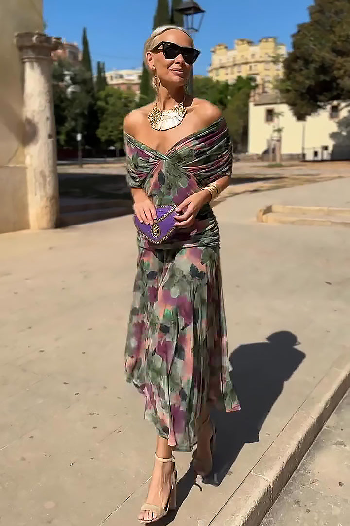 Elegantní dámské maxi šaty