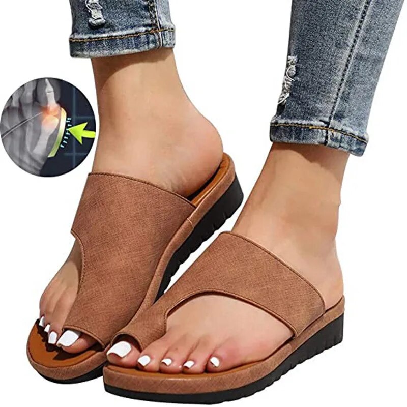 Sandalias ergonómicas para mujer para juanete