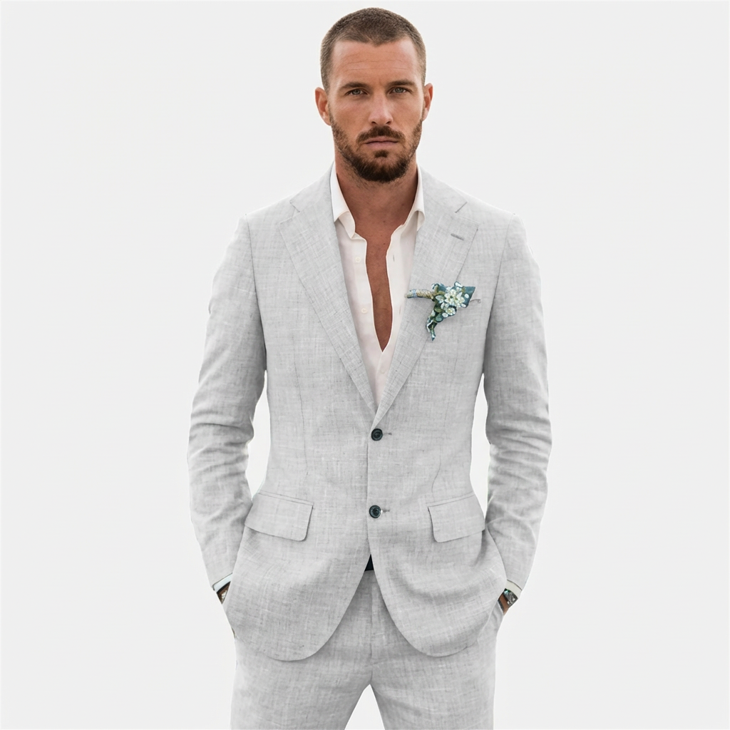 Men's Wedding Suit with Relaxed Fit and Classic Lapel | Summer