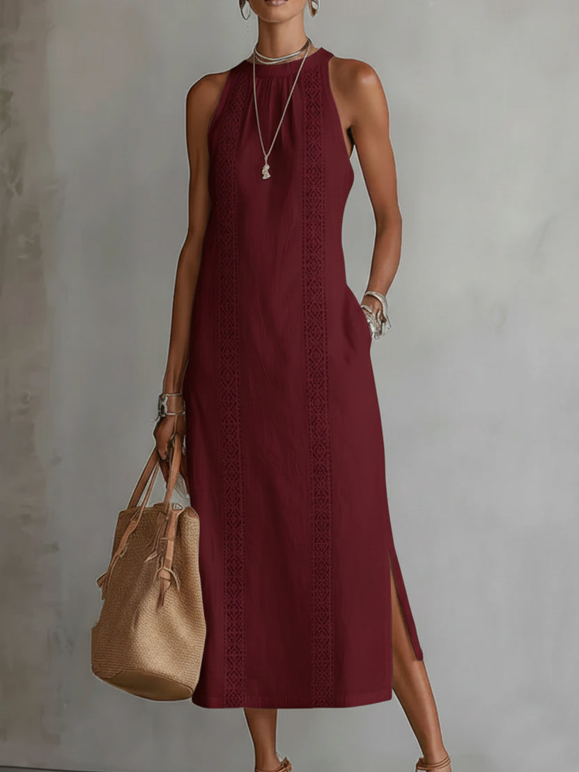 Lehké a elegantní midi šaty z lněné směsi