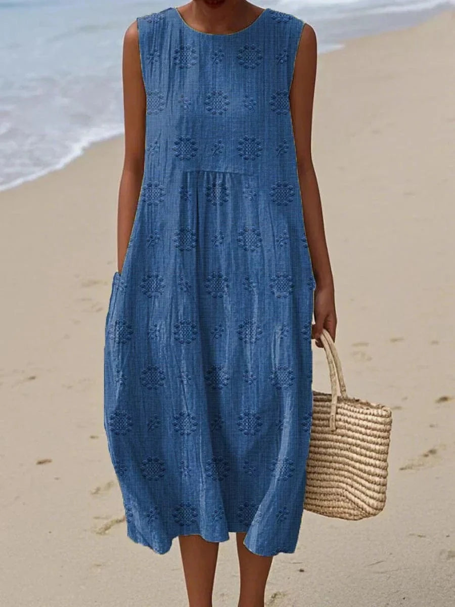Robe longue femme décontractée, intemporelle, élégante, ample et légère