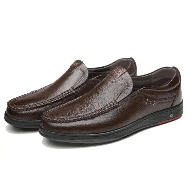 Pánské slip-on boty z pravé kůže