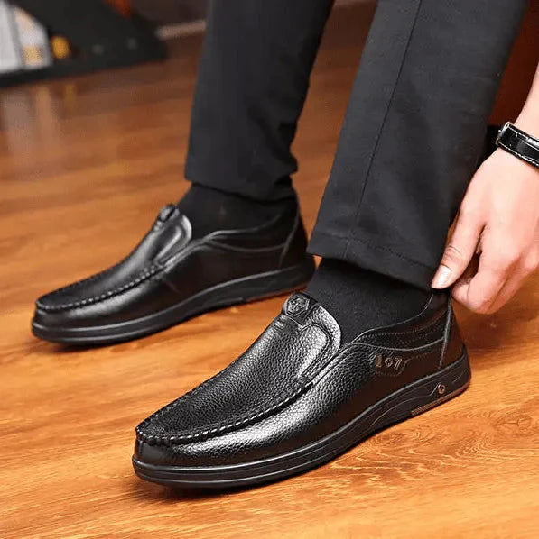 Pánské slip-on boty z pravé kůže