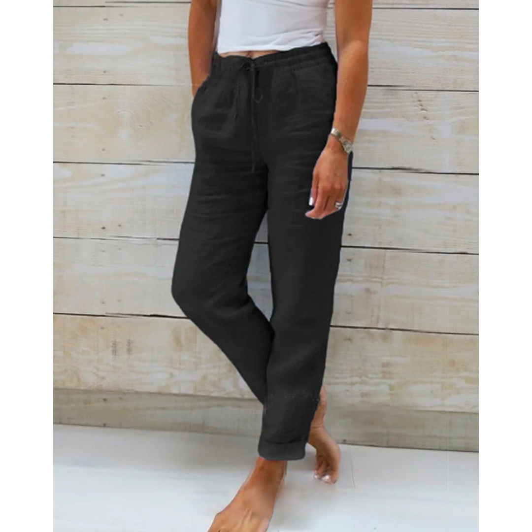 Pantalones cómodos de lino