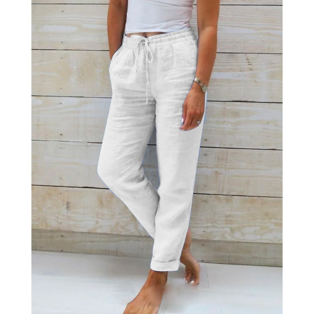 Pantalones cómodos de lino