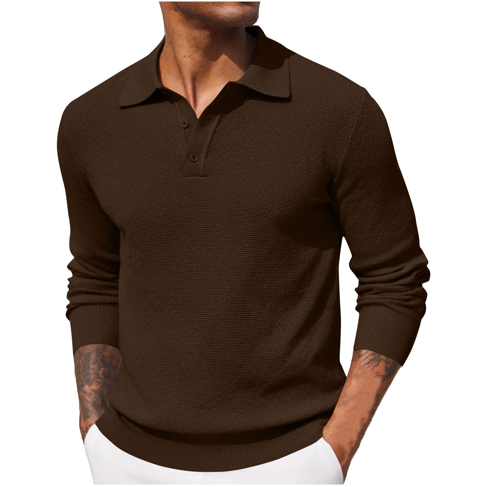 Carlo - Polo in Piqué Mistone di Lino da Uomo