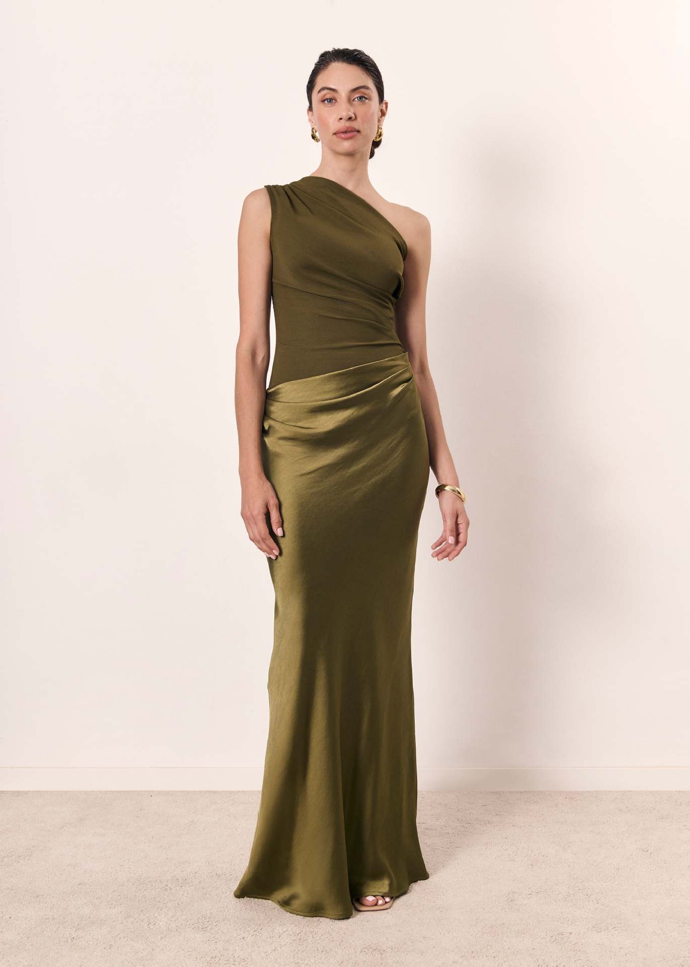 Abito da Sera Elegante Monospalla per Invitata a Nozze