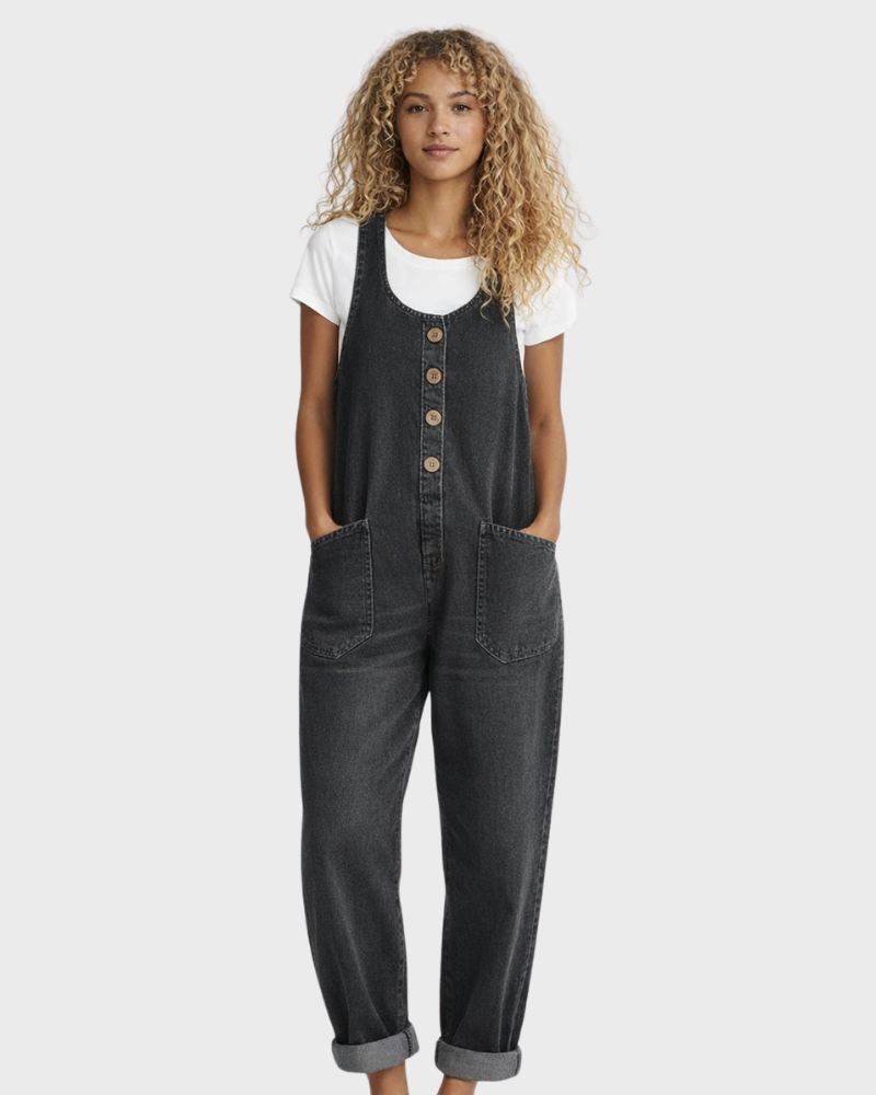 Pamut farmer overall – bő fazon, vintage stílus és állítható pántok