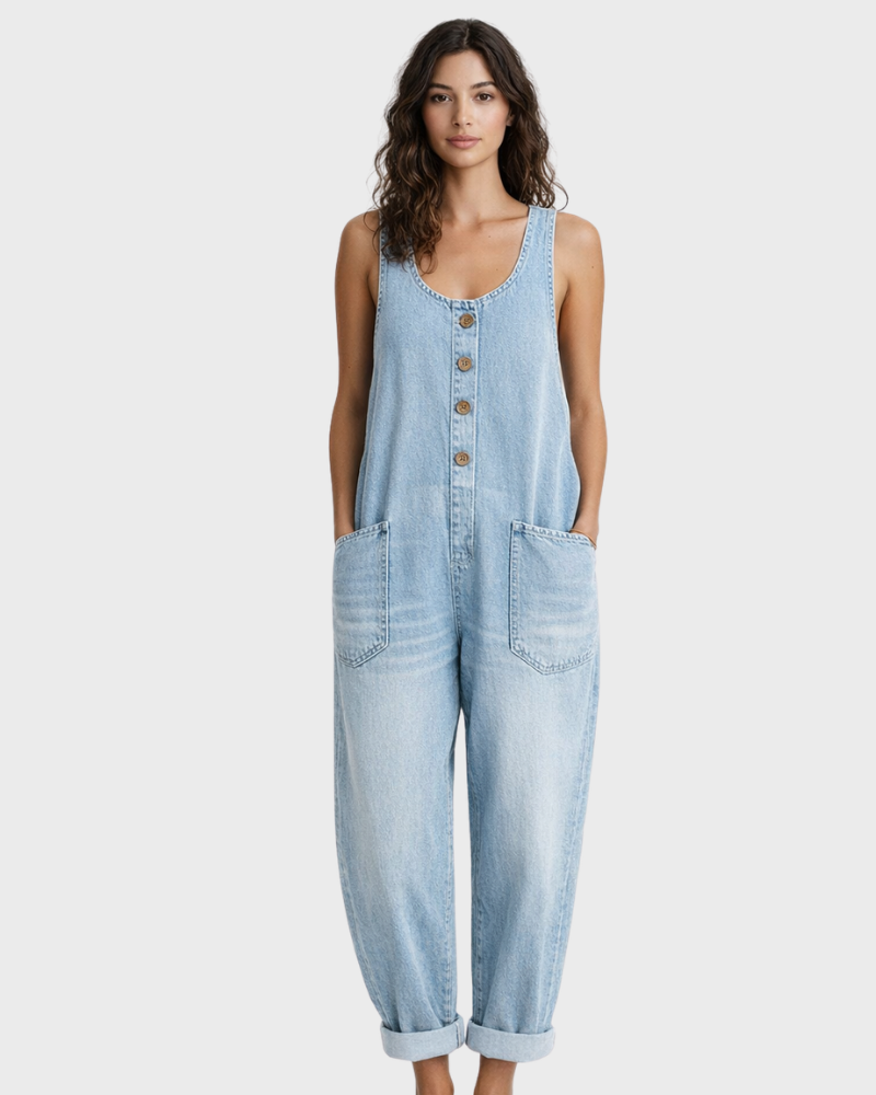Pamut farmer overall – bő fazon, vintage stílus és állítható pántok