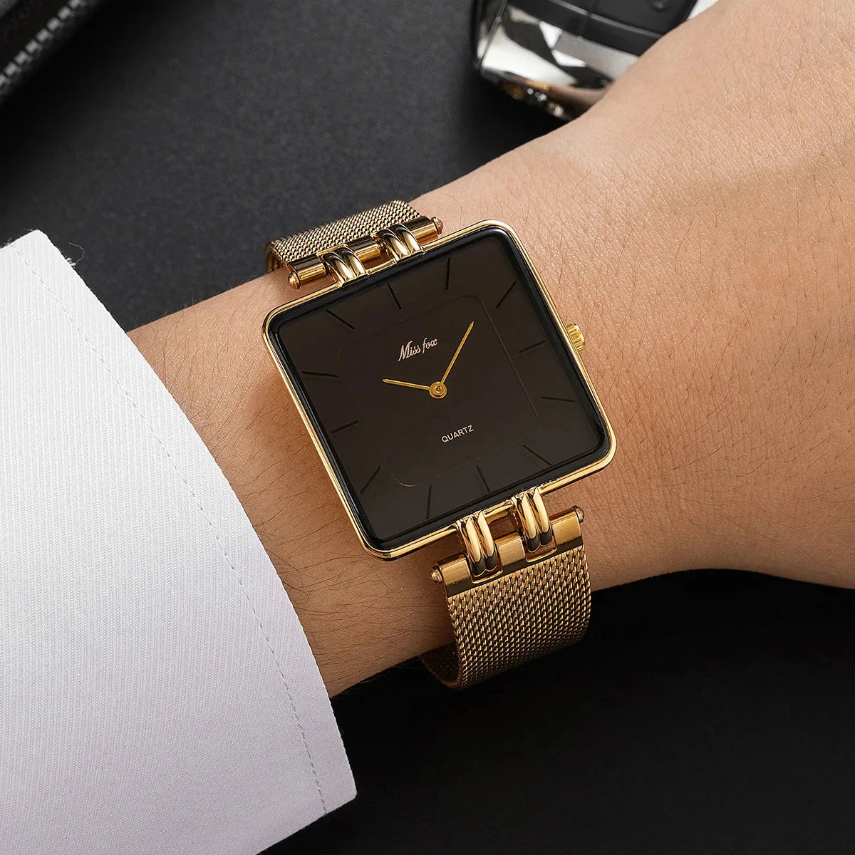 Astor Square Watch - Redwood Main