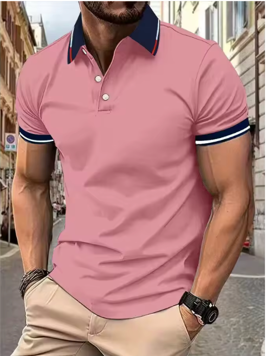 Pánské slim fit polo tričko s krátkým rukávem