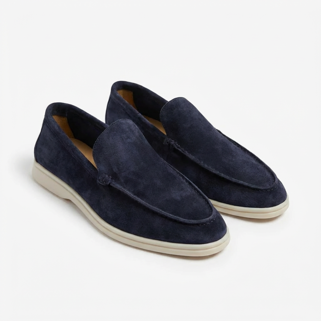 Sergio | Mocasines para hombre sin cordones con costuras visibles y suela en contraste