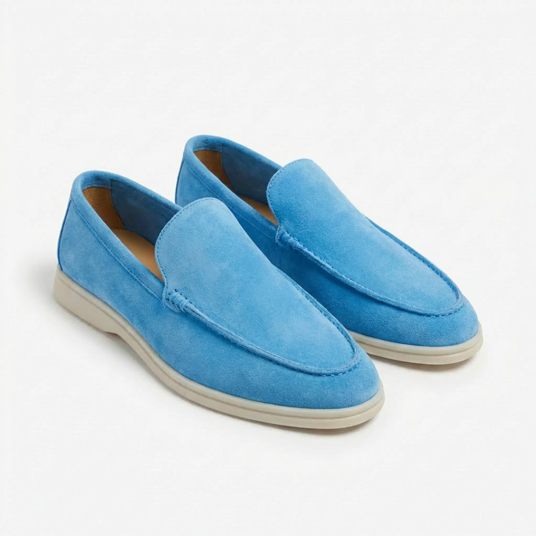 Sergio | Mocasines para hombre sin cordones con costuras visibles y suela en contraste