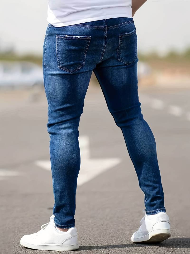 Skinny-Jeans | Ripped | Stretch | Schlanke Fit-Jeans | Herrenjeans-Chaps Herrenmode