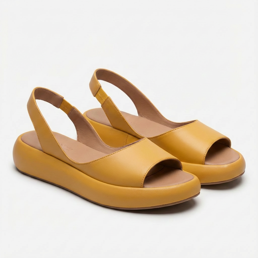 Women's wedge sandals with open toe and back strap | Comfortable