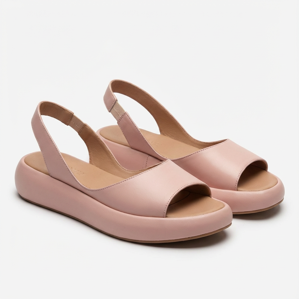 Women's wedge sandals with open toe and back strap | Comfortable