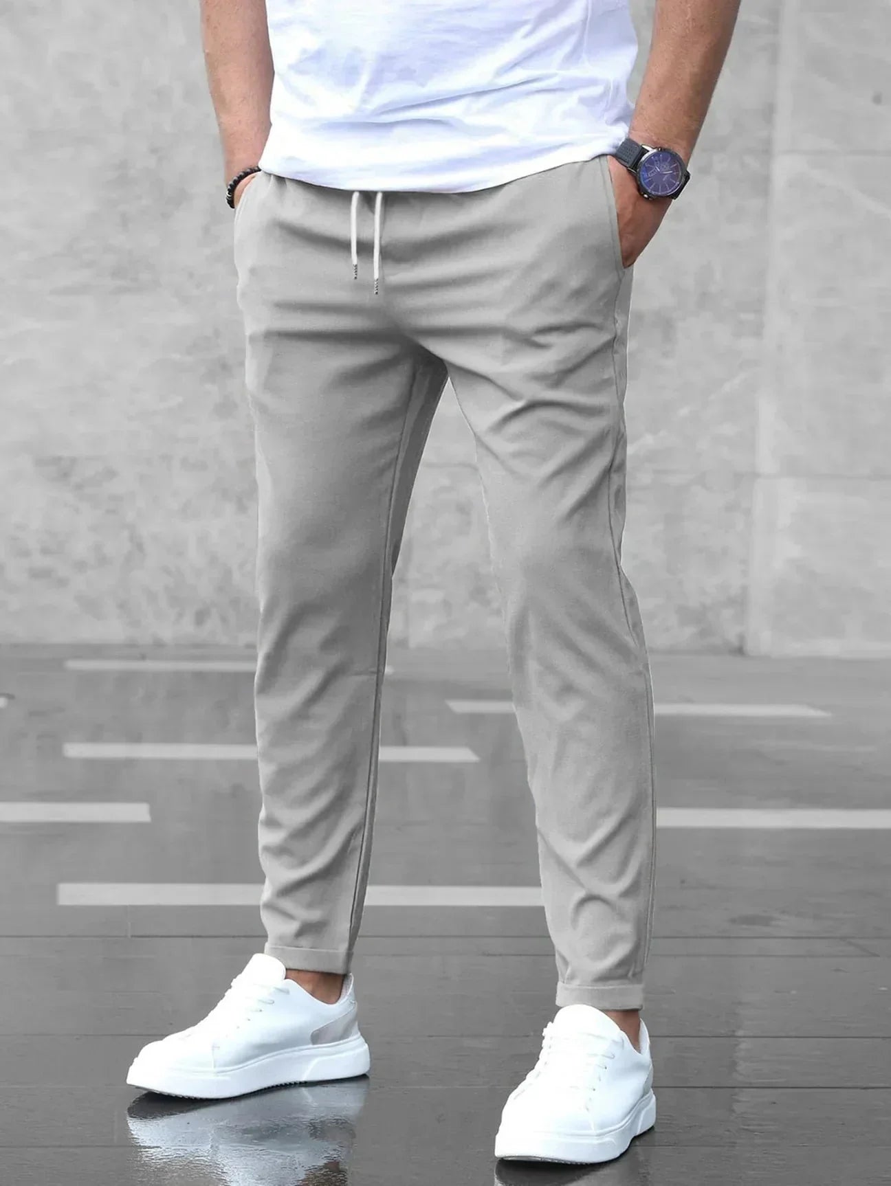 Pantaloni Stretch da Uomo – Comodi con Coulisse – Chino Elasticizzati