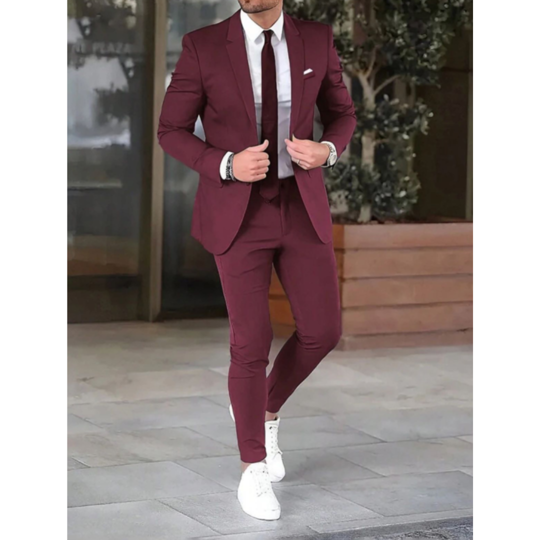 Costum modern pentru bărbat, invitat la nuntă | Costum de ceremonie