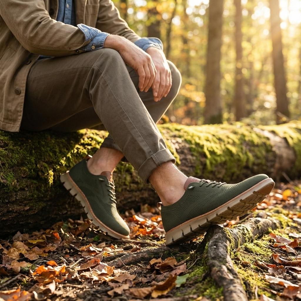 Zapatillas casuales con cordones para hombre
