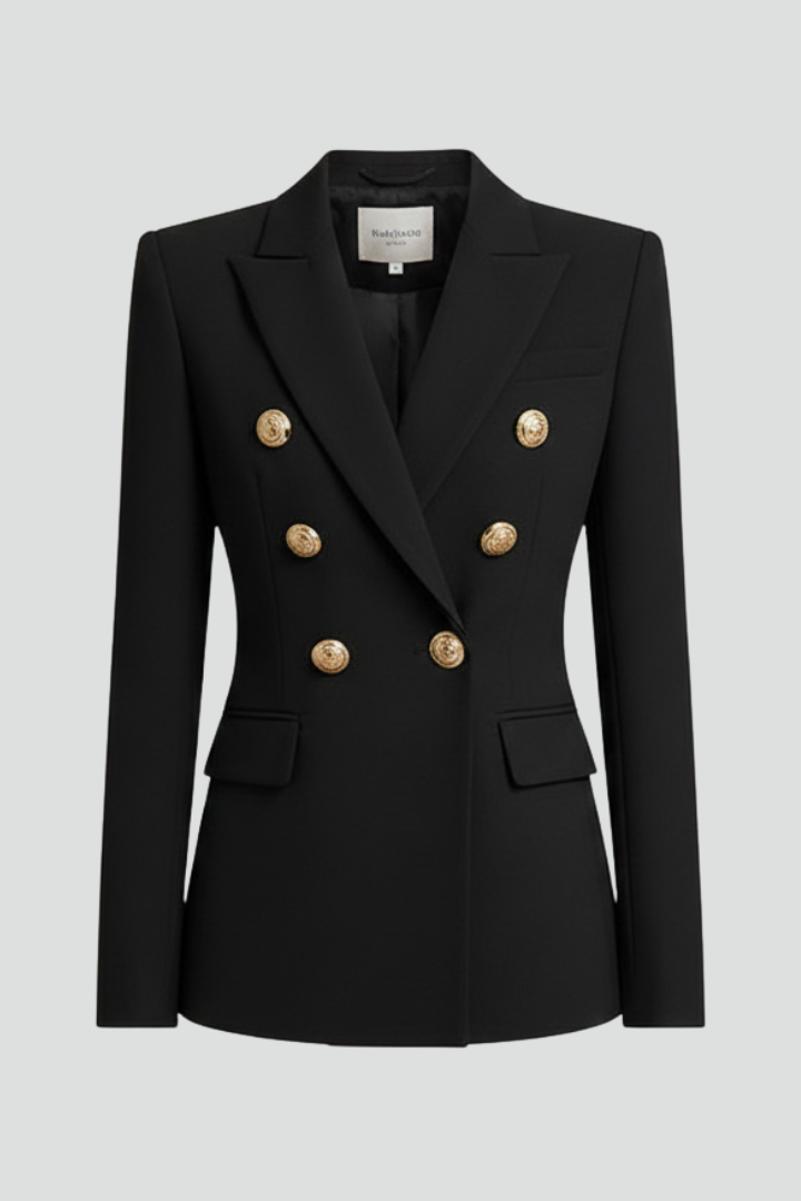 Blazer croisé pour femme | avec détails de boutons dorés