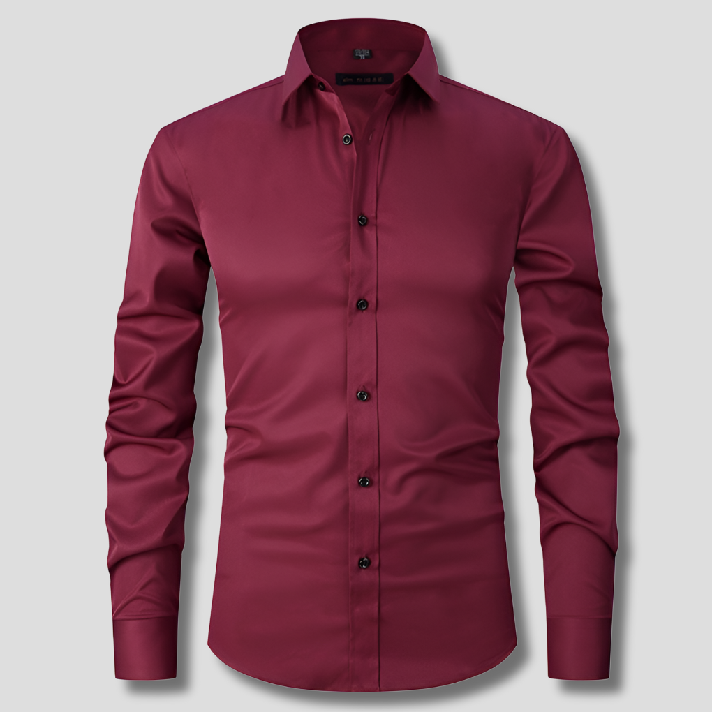 Men's Long Sleeve Slim Fit Shirt in Stretch Cotton