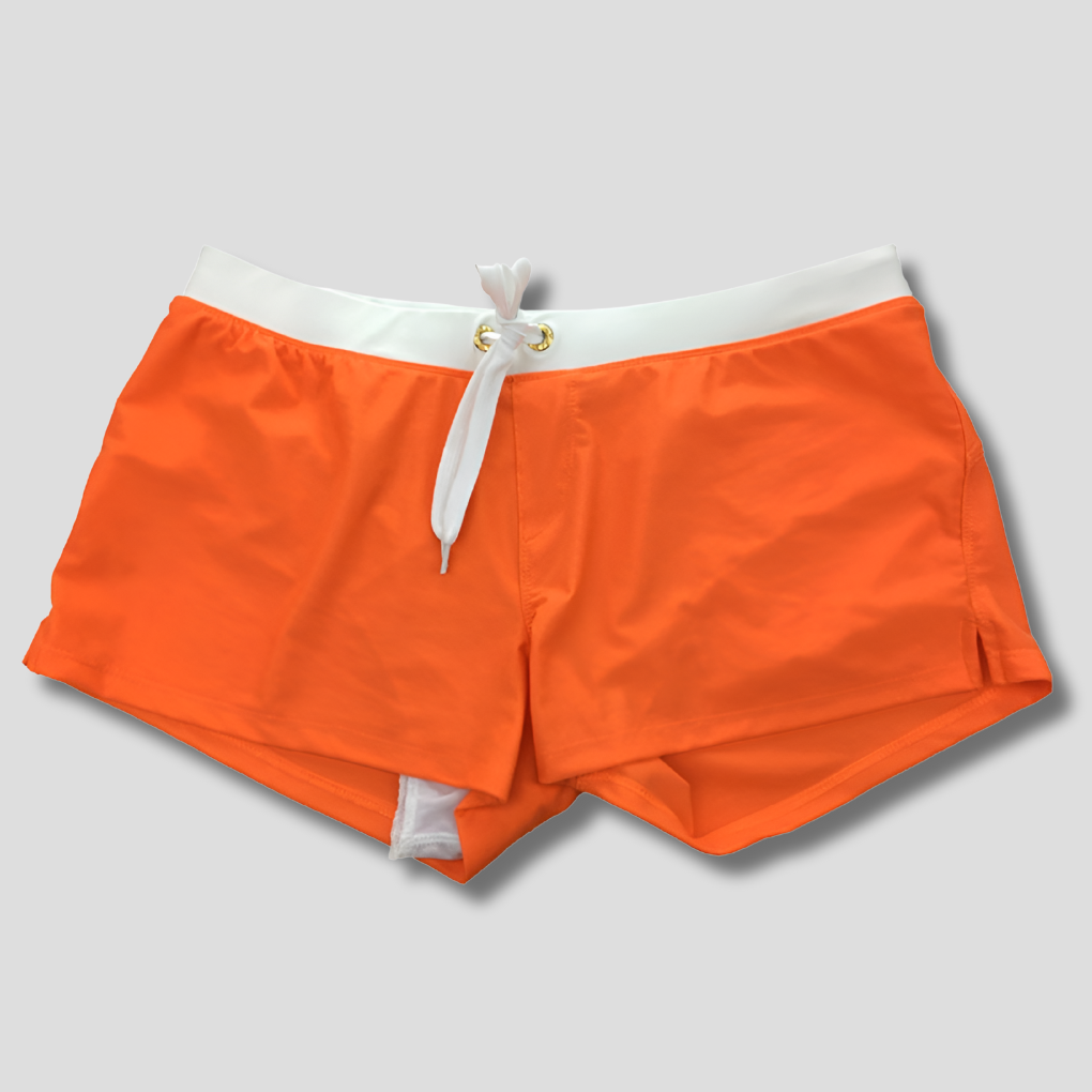 Costum de baie pentru bărbați, boxer, cu talie joasă și șnur ajustabil