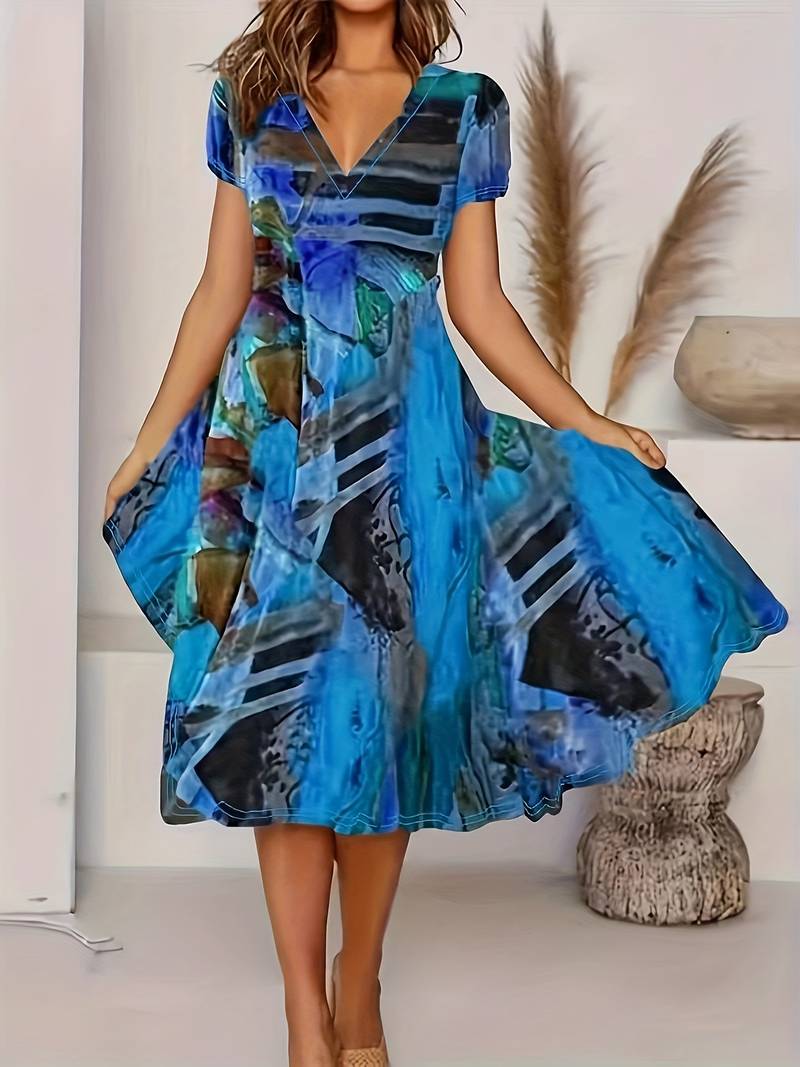 Adaline - Vestido Bohemio de Verano con Escote en V
