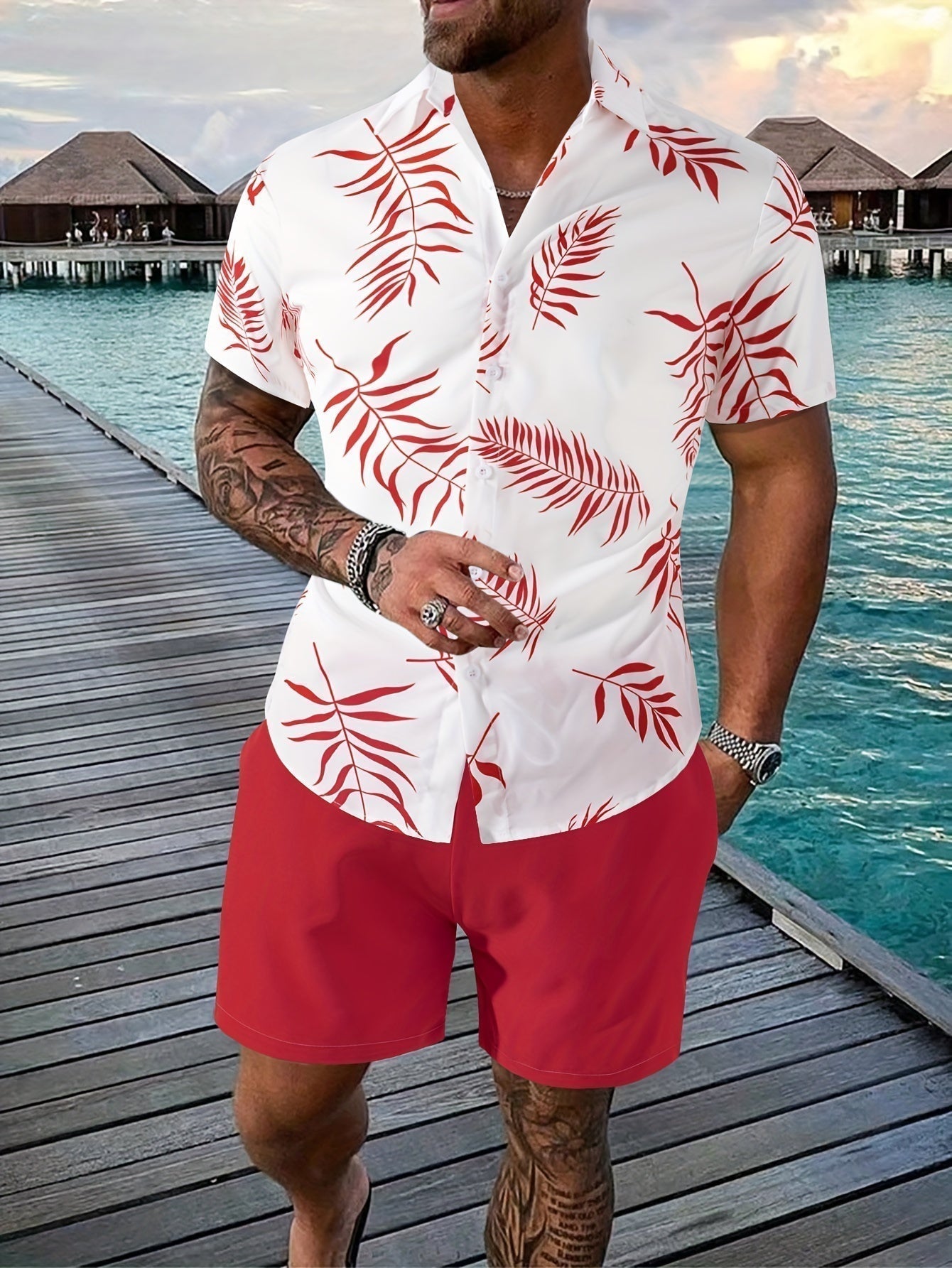 Letní set košile a kraťasů pro muže
