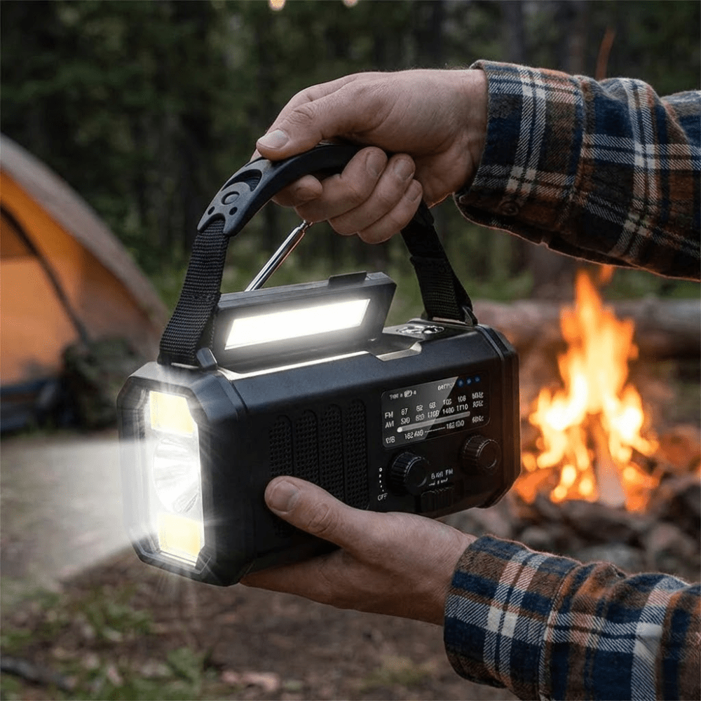 Radio d'urgence avec recharge solaire et USB