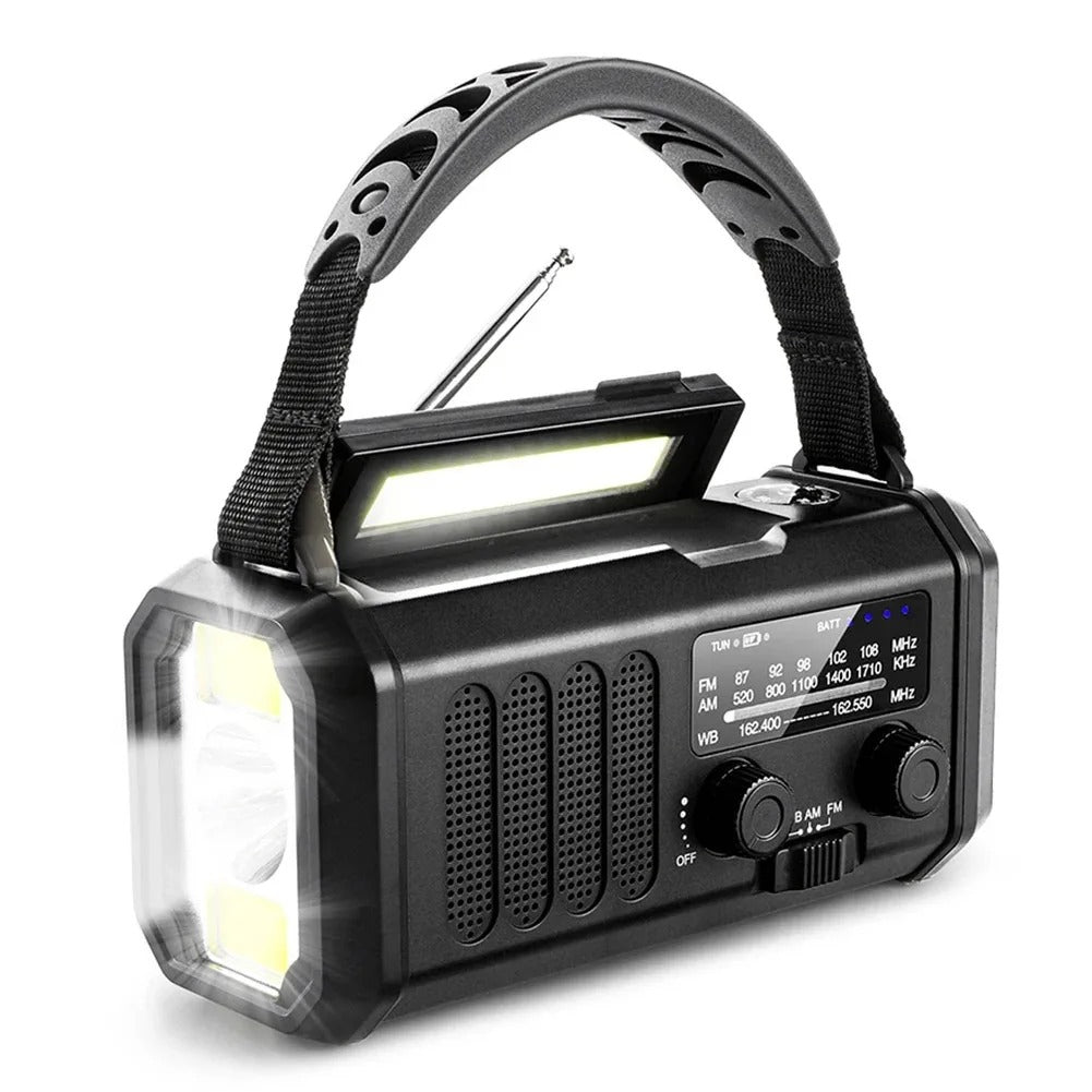 Radio d'urgence avec recharge solaire et USB
