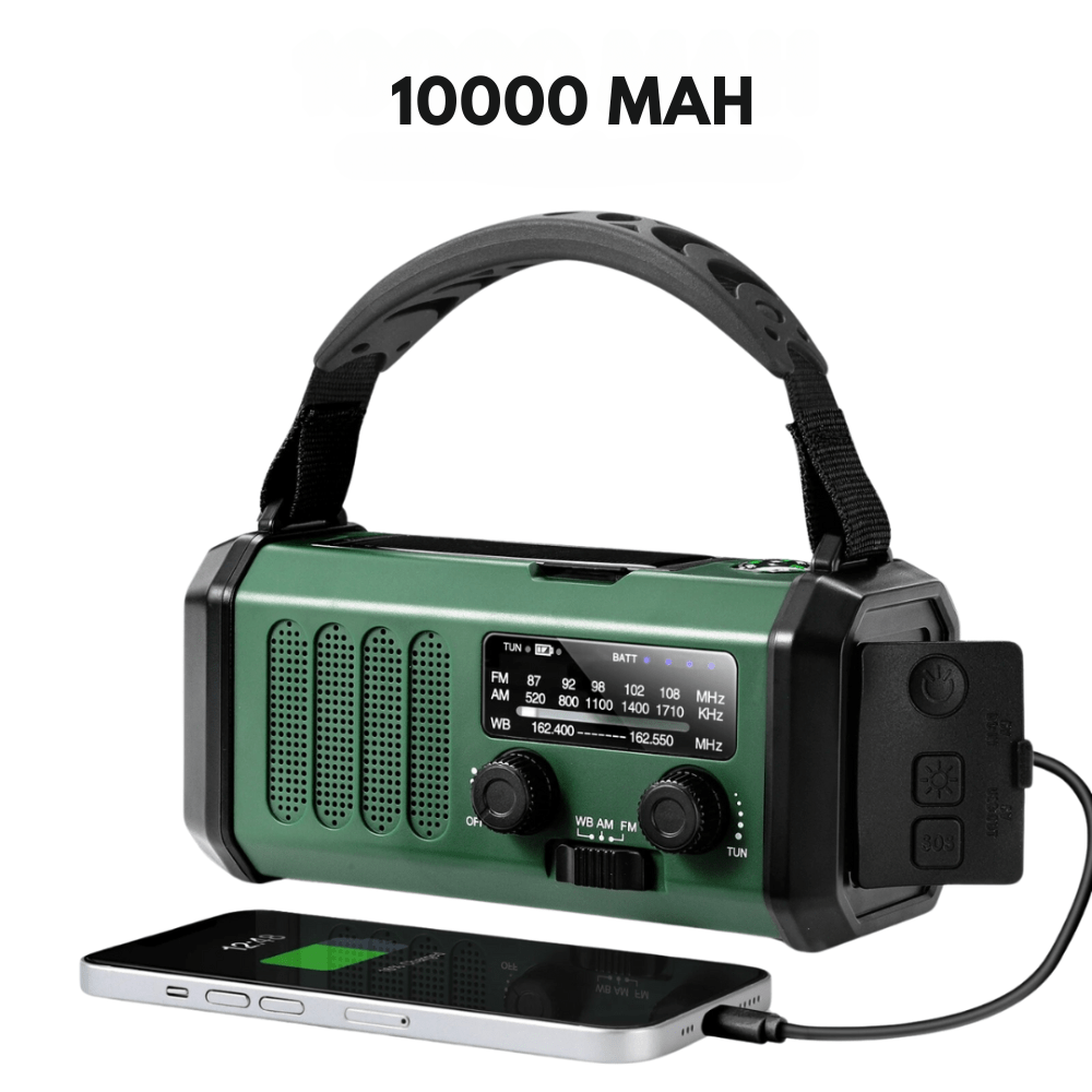 Radio di Emergenza con Ricarica Solare e USB