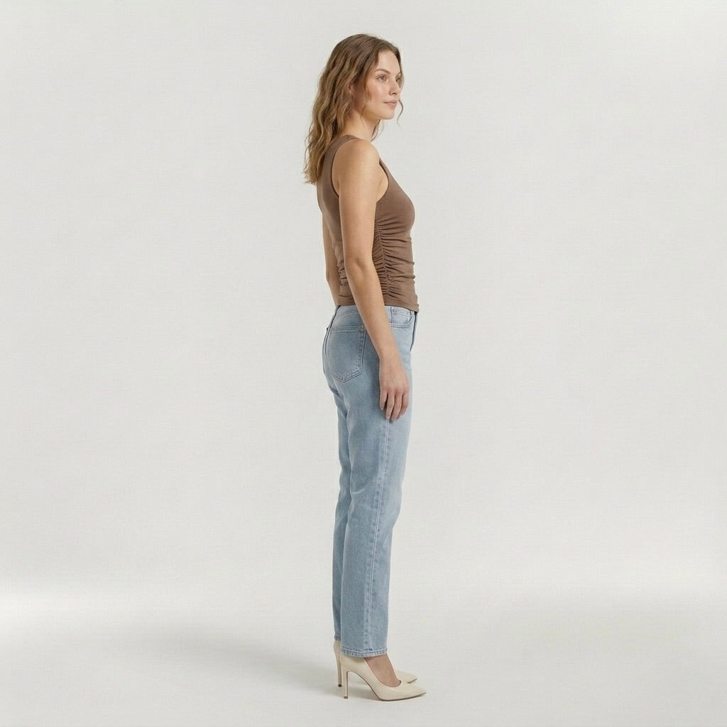 Női Slim Fit Felső – Alapvető Ujjatlan Nyári Póló