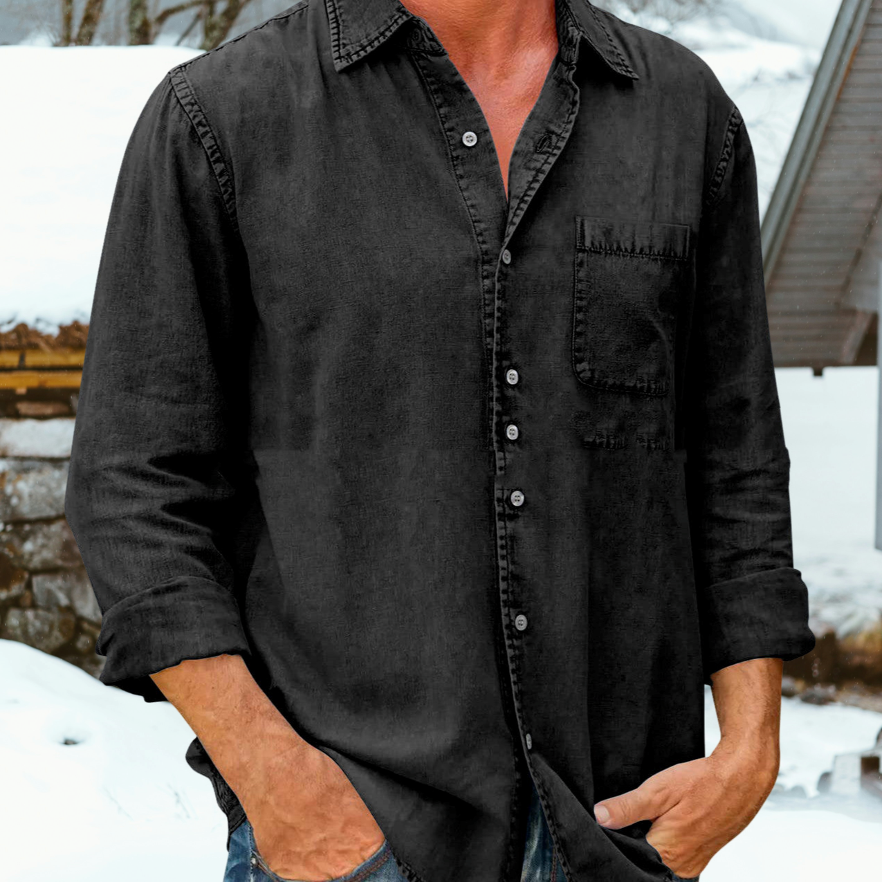 Bronislaw - Camicia Casual a Maniche Lunghe da Uomo