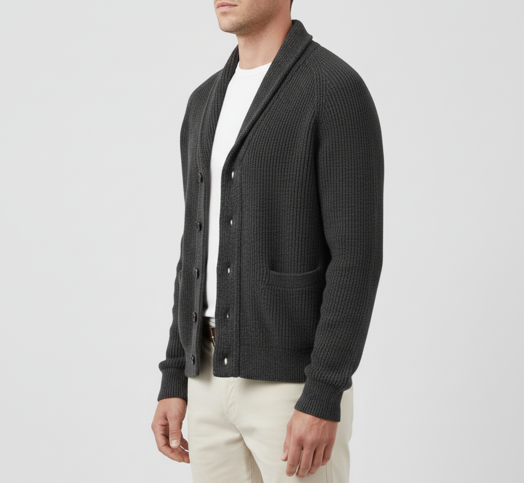 Valerios Fashion cardigan uomo in lana