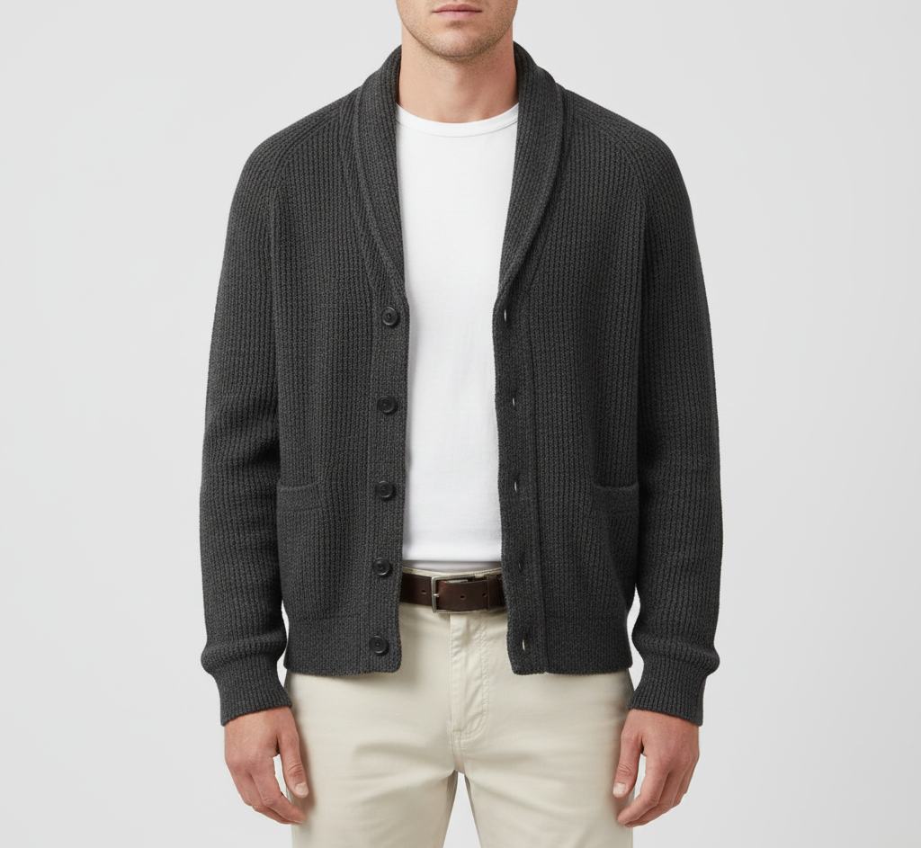 Valerios Fashion cardigan uomo in lana