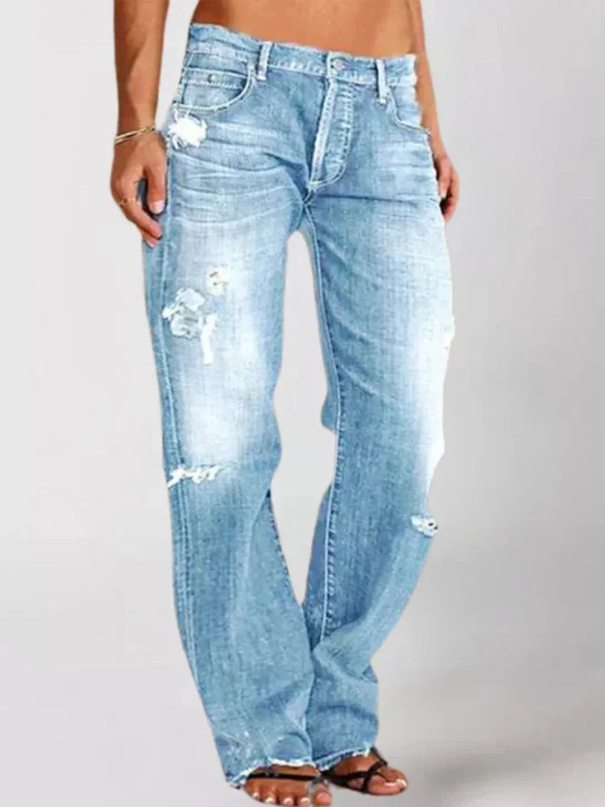 Eleganckie jeansy z niskim stanem