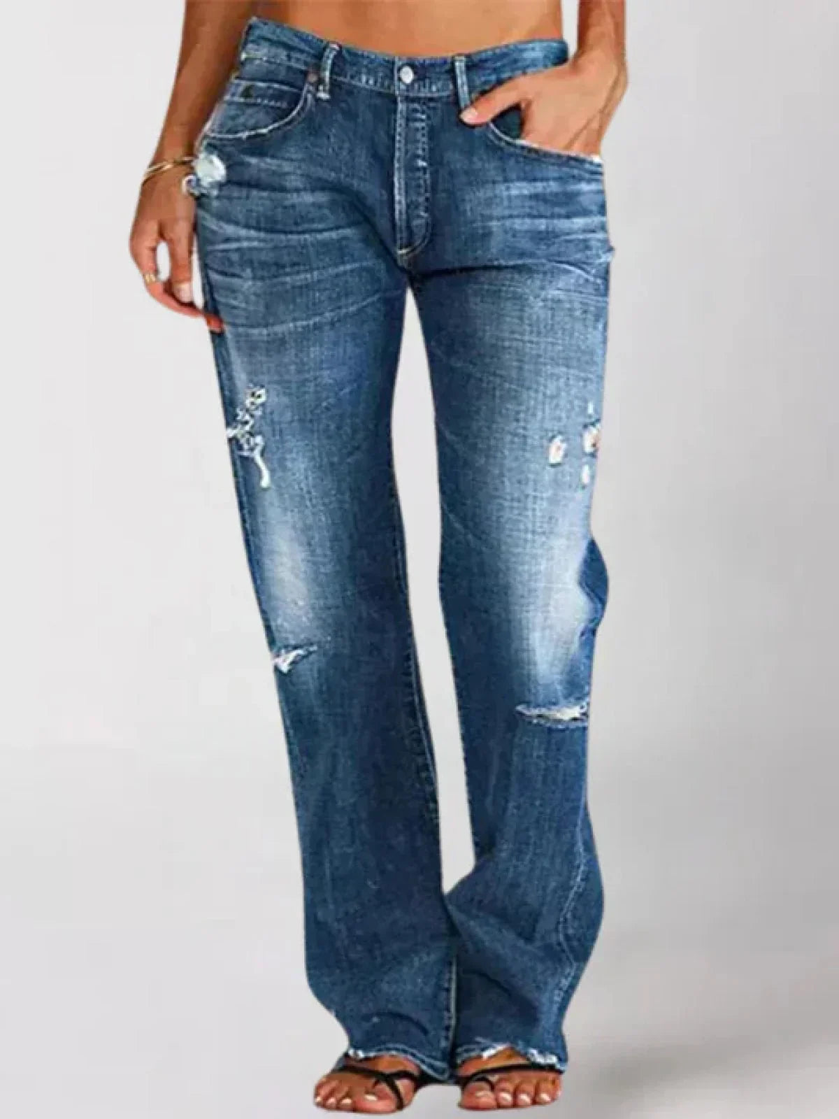 Jeans elegantes de tiro bajo