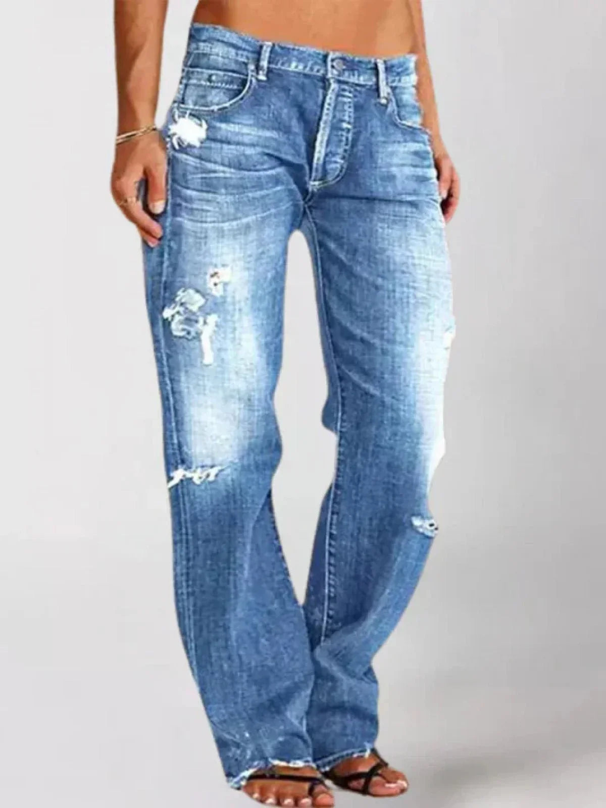 Jeans elegantes de tiro bajo