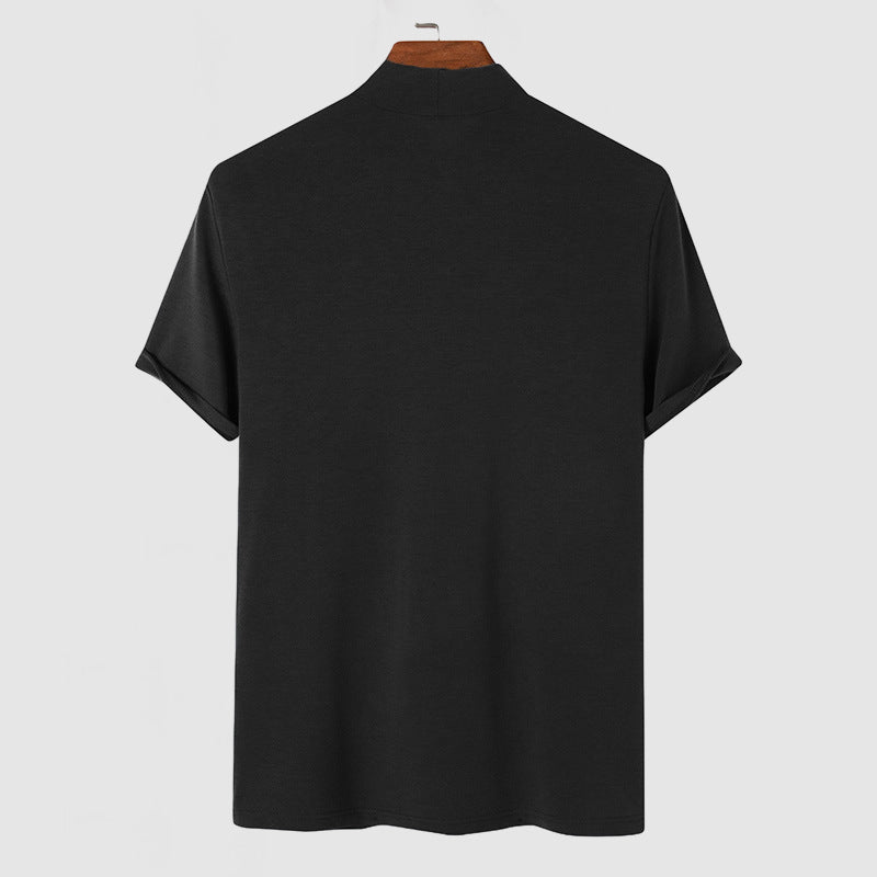 Herre T-shirt i blød elastisk bomuld | Åndbar rundhalset T-shirt til daglig brug | Fleksibel pasform