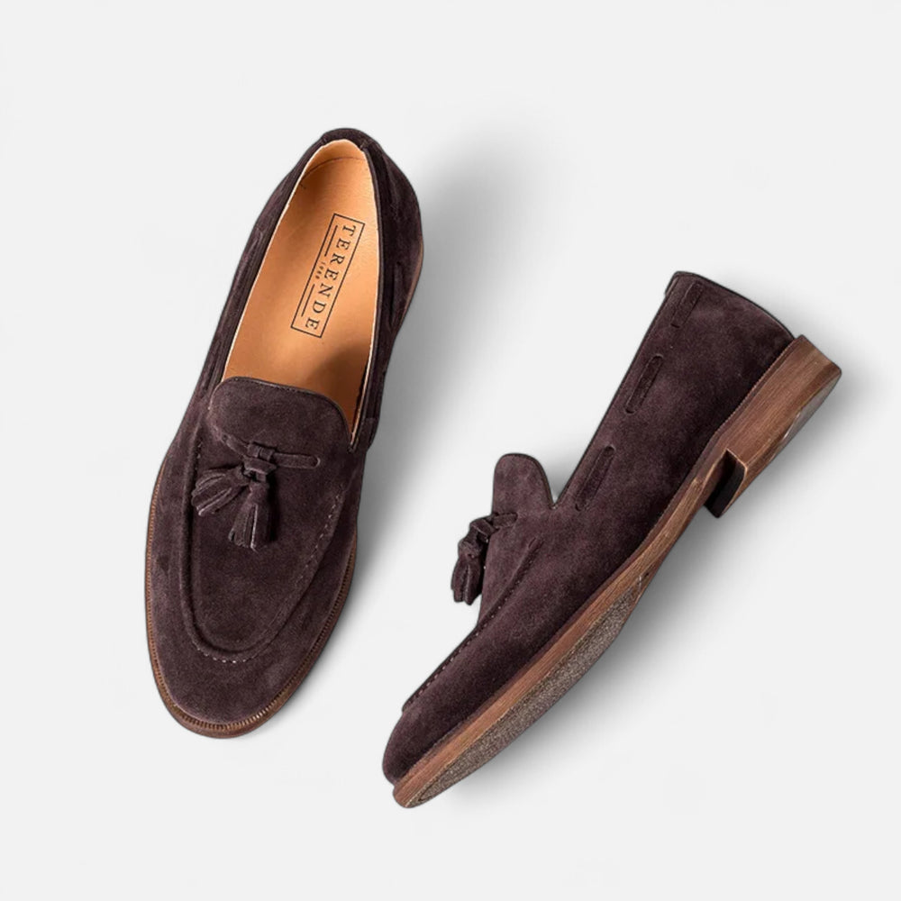 Men's Nubuck Leather Loafers | Classic British Style